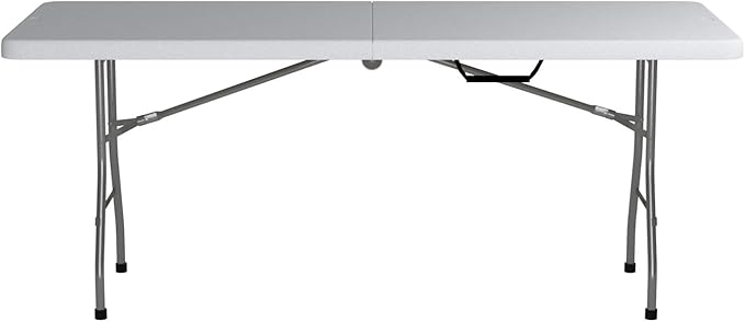 Office Star Resin Rectangle Center-Folding Portable Table - Image 13