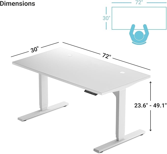 Progressive Desk Stand Up Adjustable Height Electric Standing Desk - Image 2