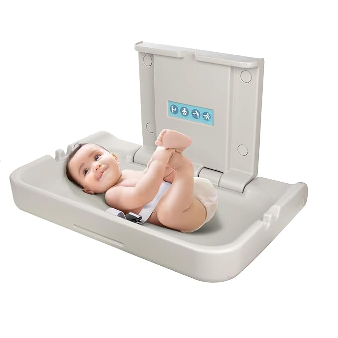 Fold Down Baby Changing Station Wall Mount Horizontal Baby Change Table - Image 8