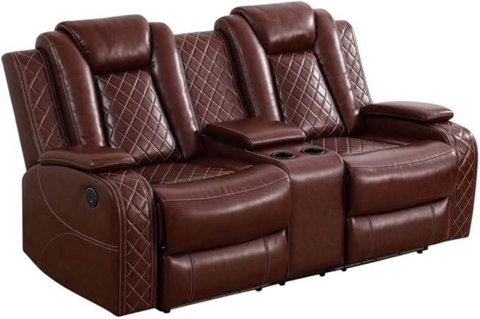 Electric Power Recliner Loveseat Set Living Room Furniture, Comfy Home Theater - Image 3