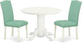 East West Furniture SHEN3-LWH-57 3 Piece Kitchen Table & Chairs Set Contains a by EastWestFurniture