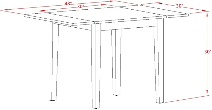 East West Furniture NDVA3-OAK-C 3 Piece Dining Room Furniture Set Contains a - Image 3