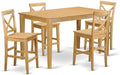 East West Furniture CAPU5H-OAK-W 5 Piece Counter Height Pub Set Includes a by EastWestFurniture