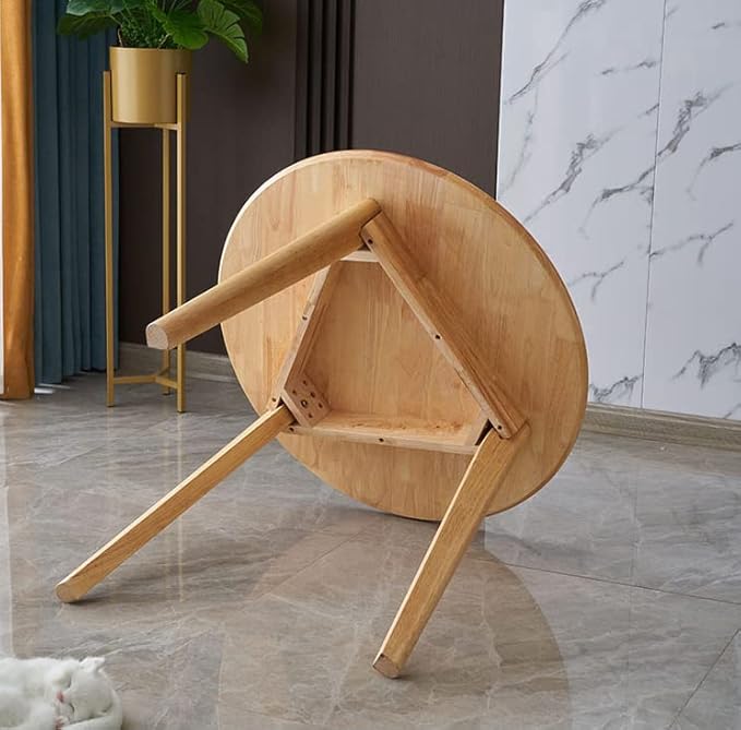 Simplicity Solid Wood Dining Table, Round - Image 7