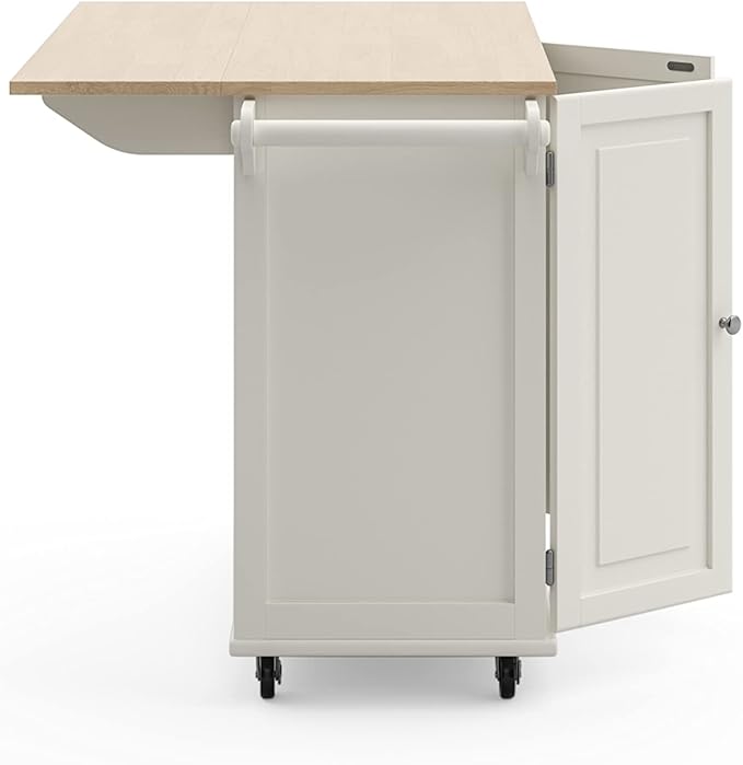 Homestyles Dolly Madison Off-White Mobile Kitchen Island Cart - Image 13