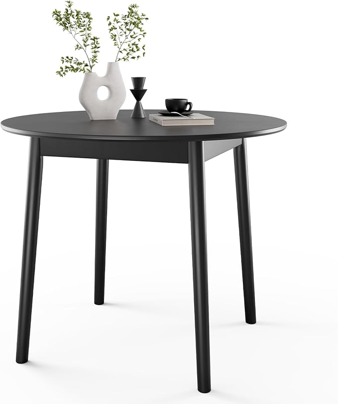 DELAVIN 31.5" Solid Wood Round Dining Table - Image 3