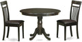 East West Furniture HLCA3-CAP-LC 3 Piece Modern Dining Table Set Contains a by EastWestFurniture