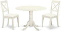 East West Furniture DLBO3-LWH-LC 3 Piece Modern Dining Table Set Contains a by EastWestFurniture
