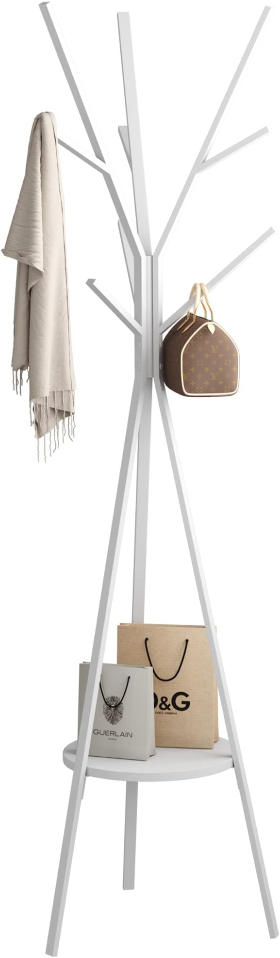 Coat Rack Hat Stand Free Standing Display Hall Tree Metal Hat Hanger Garment by HOMEBI