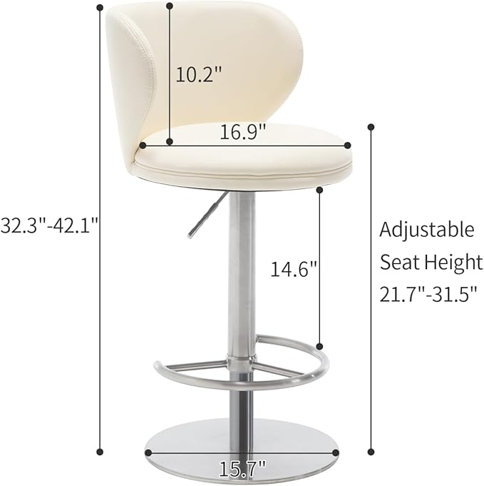 Black Titanium Stainless Steel Bar Stools, Grade Modern Leather Bar Chair - Image 2