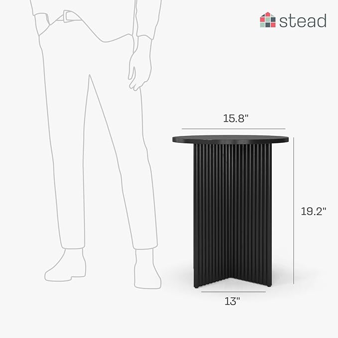 Fluted Round Side Table - Image 2