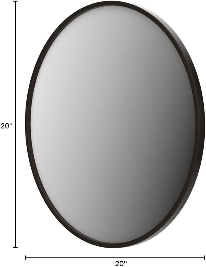 Growsun 20'' Black Round Mirror, Circle Wall Mirror - Image 7