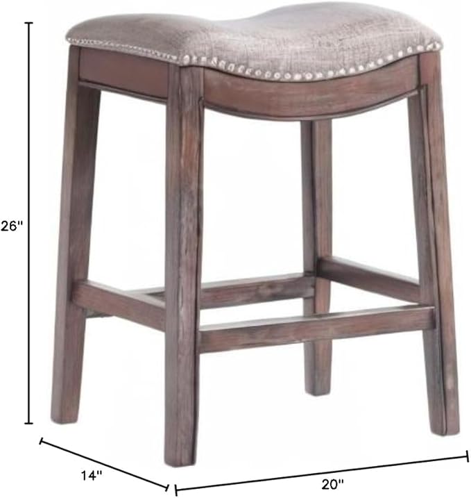 Williston Dark Brown Wood Counter Height Stool Set of 2, 18.25 in. W Seat - Image 3