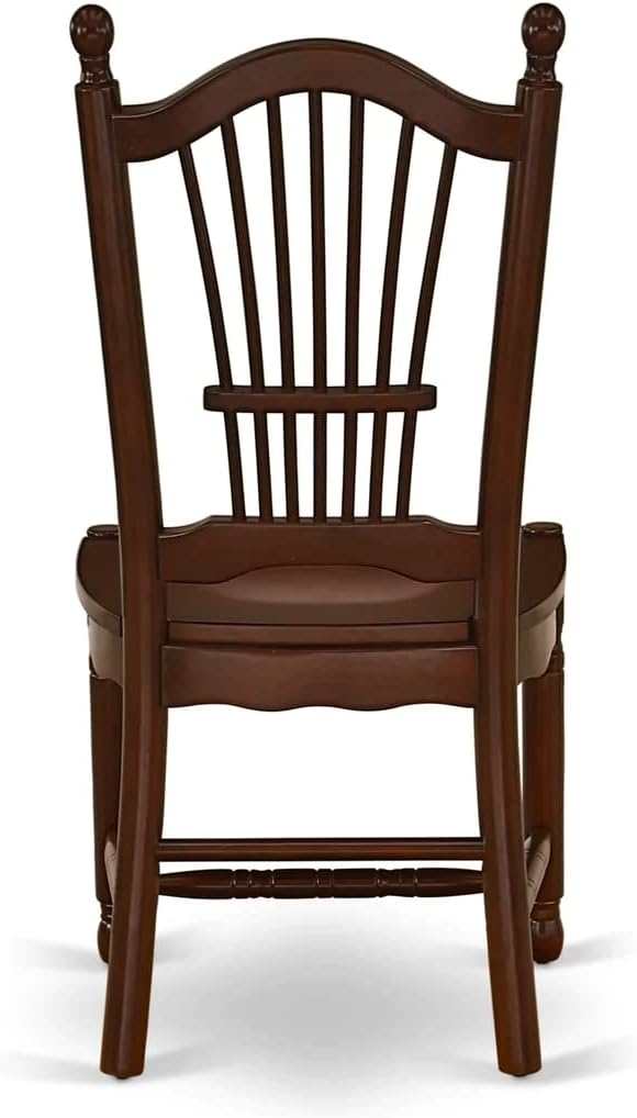 East West Furniture MZDO5-MAH-W 5 Piece Dining Room Table Set Includes a - Image 14