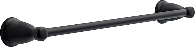 Franklin Brass Kinla 5-Piece Bathroom Set Matte Black 18" and 24" Towel Bar - Image 3