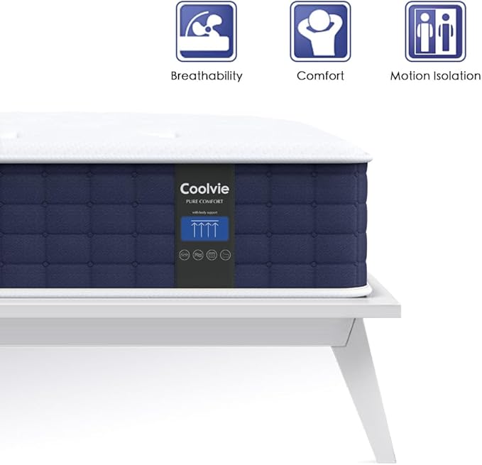 Coolvie Twin XL Mattress, 10 Inch Twin XL Size Hybrid Mattress, Individual - Image 5