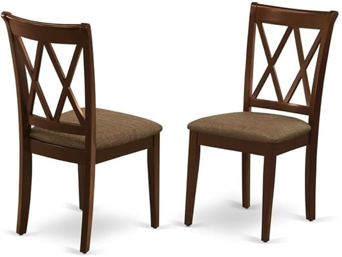 East West Furniture DOCL9-MAH-C 9 Piece Kitchen Table & Chairs Set Includes a - Image 4