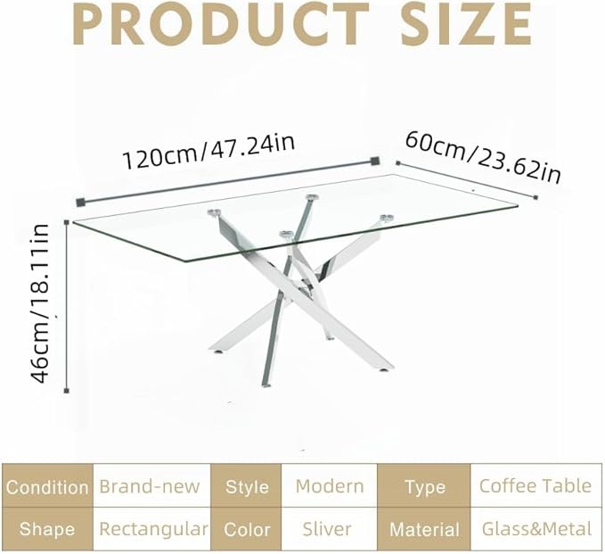 Tempered Glass Coffee Table - Image 2
