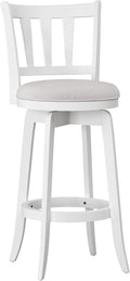 HILLSDALE Presque ISLE Wood BAR Height Swivel Stool White by HillsdaleFurniture