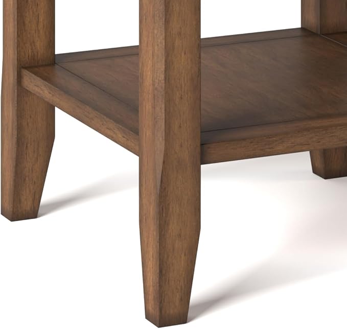 SIMPLIHOME Acadian SOLID WOOD 19 Inch Wide Square Transitional End Table in - Image 6