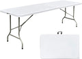 8 Foot Folding Table 96 inch Heavy Duty 8ft Plastic Portable Foldable Table by JingpiecleFurniture