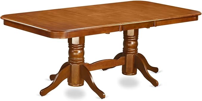East West Furniture NANA9-SBR-W 9 Piece Kitchen Table & Chairs Set Includes a - Image 6