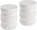 COSIEST Set of 2 Outdoor Side Table, 2 Pieces Concrete Side Table by COSIEST