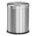 15L/4GAL Silver Stainless Steel Bathroom Garbage can, Bathroom Trash Can by LEASYLIFE