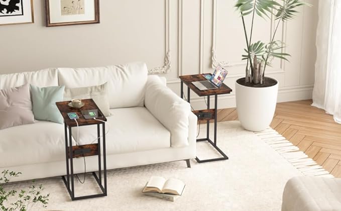 VECELO C Shaped End Side Table - Image 10