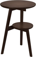 Small End Table Round End Table, Solid Wood Round Side Table by Unknown