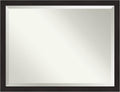 Amanti Art Brown Wall Mirror 34x44 Furniture Espresso Narrow Rectangle Bathroom by AmantiArt