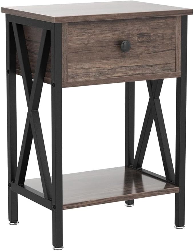VECELO Nightstands Set of 2, Modern Bedside End Tables, Night Stands - Image 6