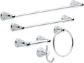 Franklin Brass Kinla 5-Piece Bathroom Set Polished Chrome 18" and 24" Towel Bar by FranklinBrass