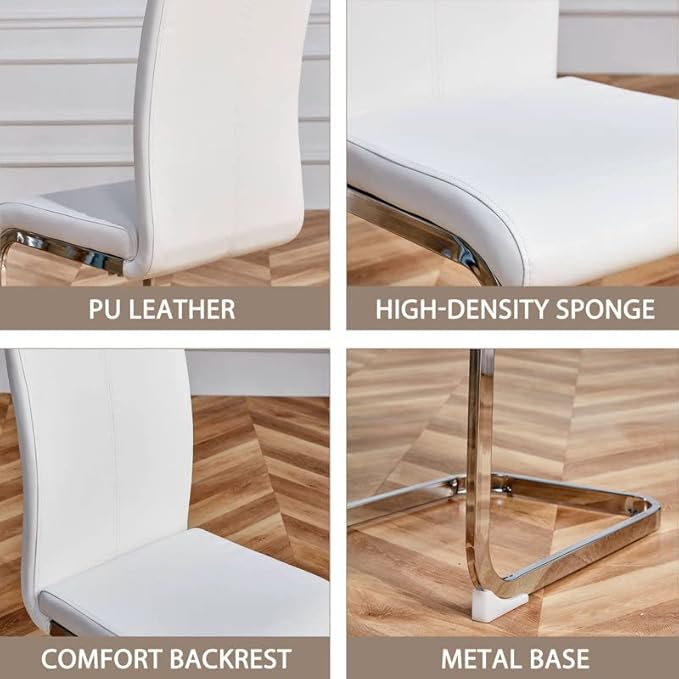Dining Chairs Set, Kitchen Modern Metal Chairs - Image 7