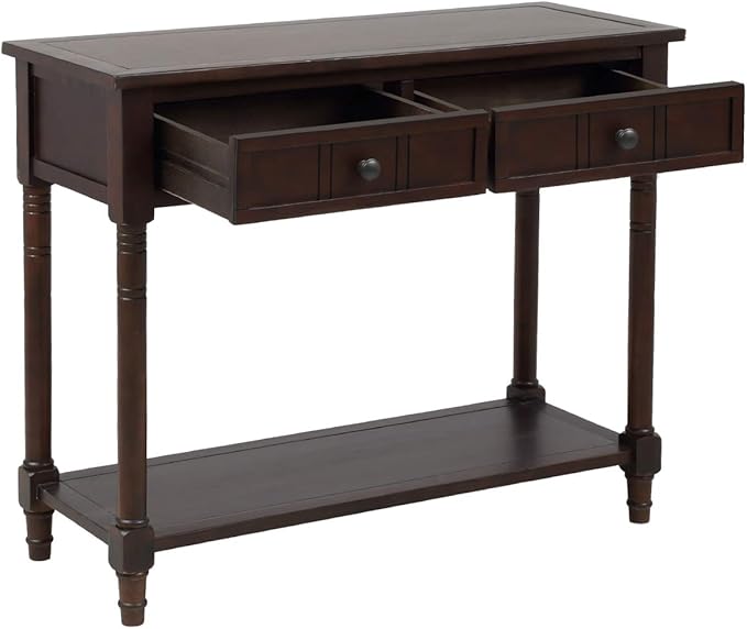 Bellemave Console Table with Drawers, Retro Entryway Table with 2 Drawers and - Image 8