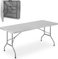Athena Collection 6 ft Square Folding Dining Table, Large Plastic Foldable by AthenaCollectionFurniture