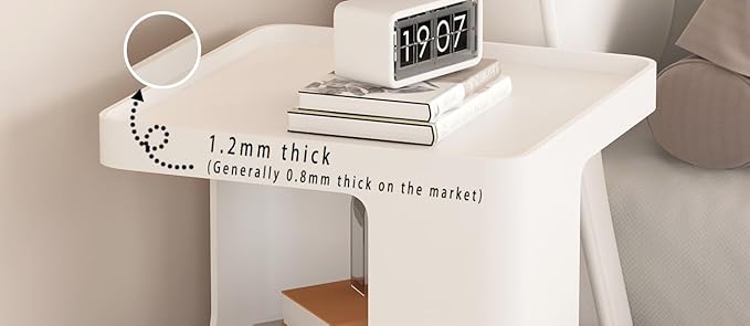 White Nightstands, Modern Side Table - Image 4