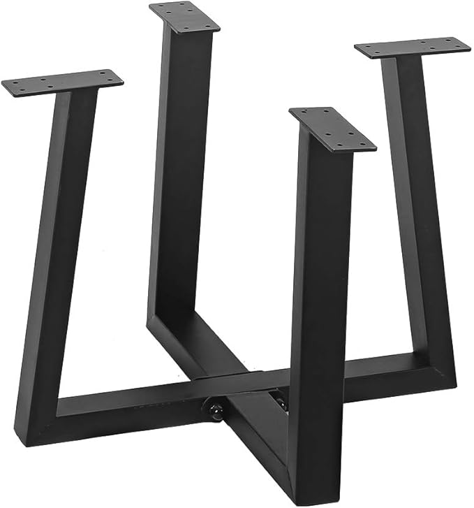 Metal Round End Table Legs, 16 x 18 Inch Black Coffee Table Base Only, Iron by JIANZHUO