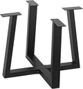 Metal Round End Table Legs, 16 x 18 Inch Black Coffee Table Base Only, Iron by JIANZHUO