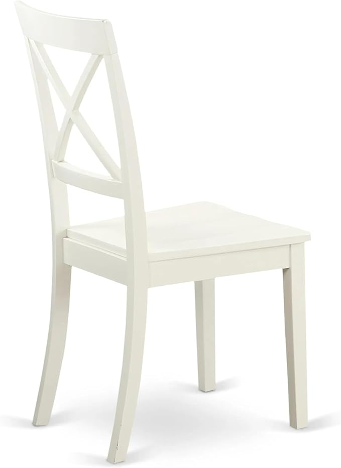 East West Furniture VABO5-LWH-W 5 Piece Kitchen Table Set - Image 9