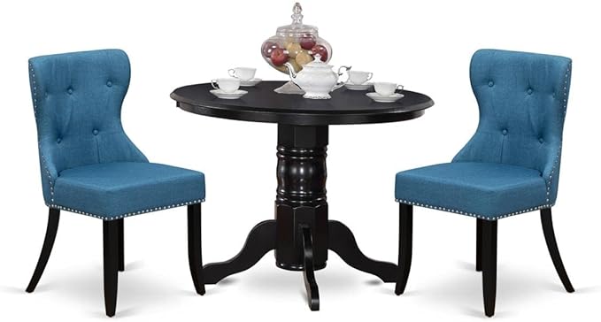 East West Furniture SHSI3-BLK-21 3 Piece Kitchen Table Set by EastWestFurniture