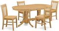 East West Furniture VANO5-OAK-W 5 Piece Dinette Set by EastWestFurniture