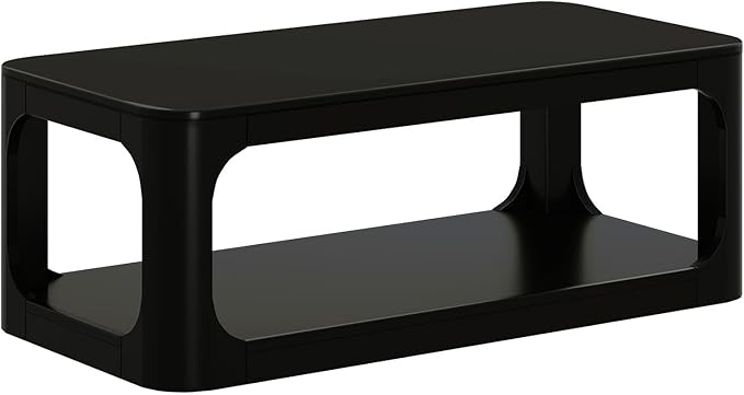 Plank+Beam Forma Coffee Table, Solid Wood 48 Inch Modern Coffee Table - Image 3