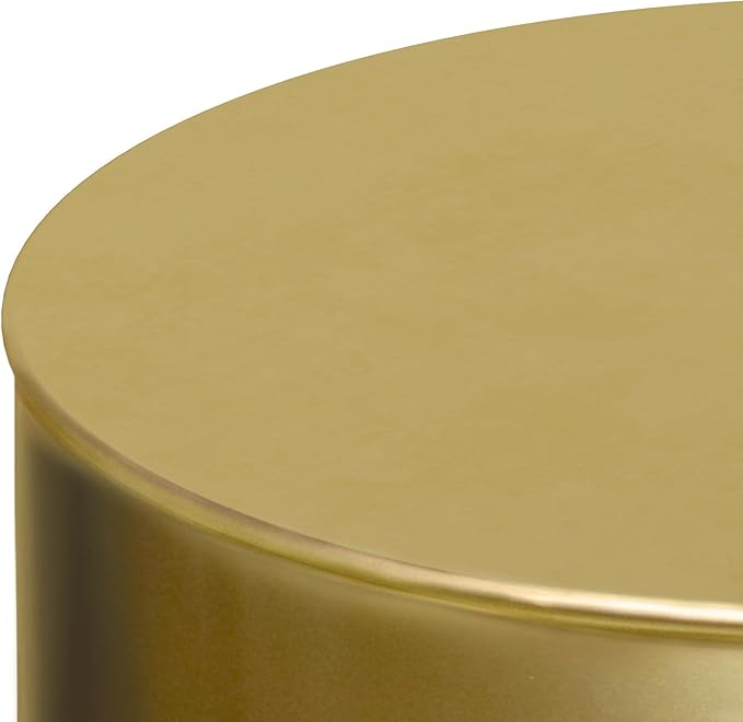 SIMPLIHOME Curtis Industrial 16 inch Wide Metal Metal Cylinder Accent Table in - Image 5
