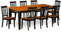 East West Furniture QUAN9-BCH-W 9 Piece Kitchen Table & Chairs Set Includes a by EastWestFurniture