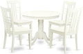 East West Furniture ANLG5-LWH-W 5 Piece Dining Table Set by EastWestFurniture