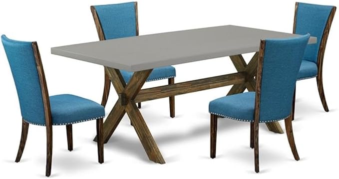 East West Furniture X797VE721-5 5 Piece Dining Table Set Includes a Rectangle by EastWestFurniture