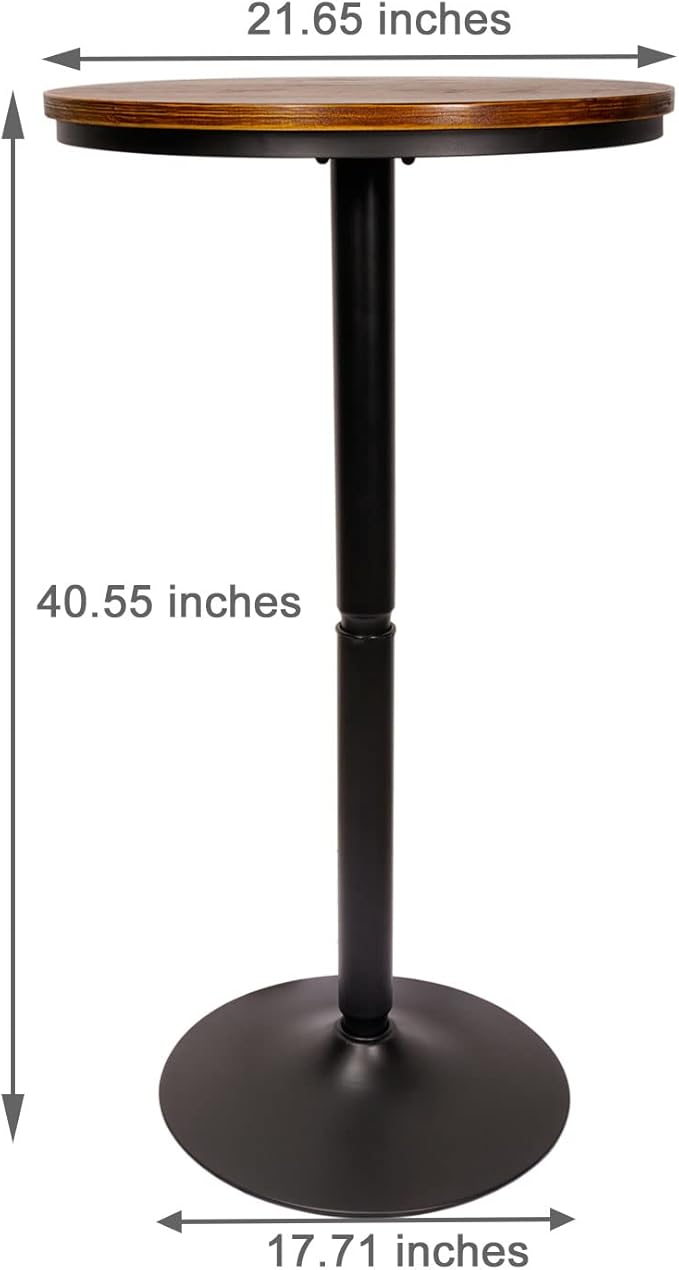 Round Bar Height Bistro Pub Table - Image 3
