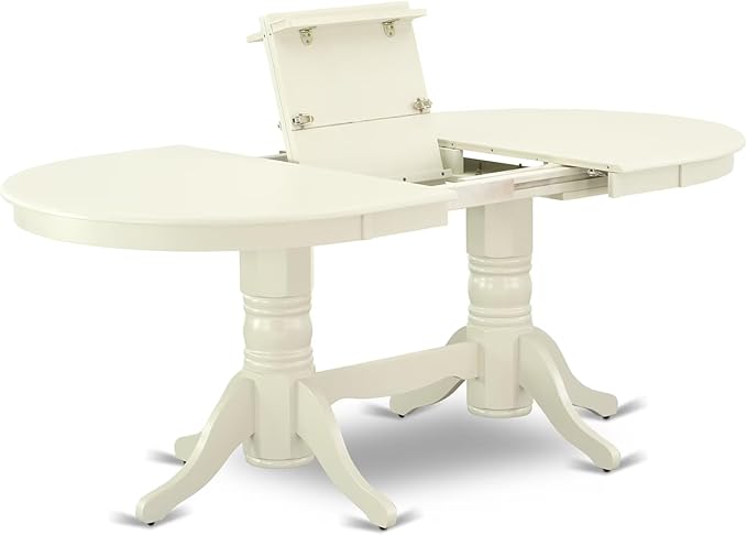 East West Furniture VAAB7-LWH-02 7 Piece Modern Dining Table Set Consist of an - Image 7