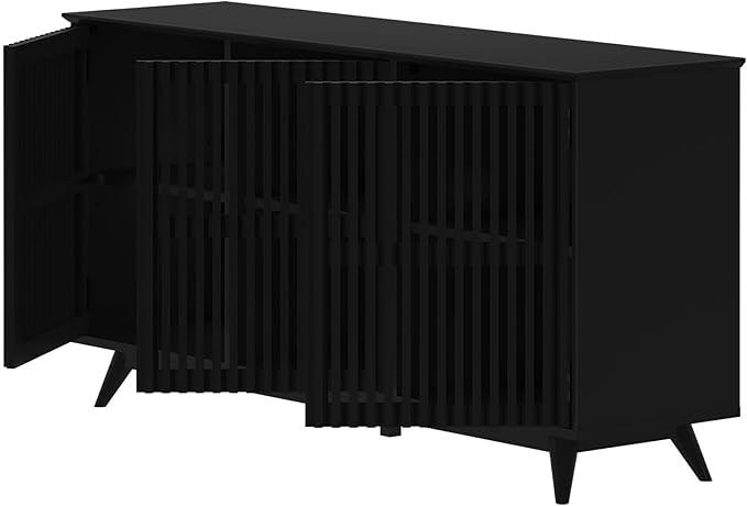 Plank+Beam Mid-Century Modern Wood TV Stand, Three Door Solid Wood - Image 11